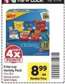 Safeway Frito Lay Variety Pack offer