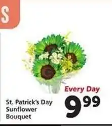 Safeway St. Patrick's Day Sunflower Bouquet offer