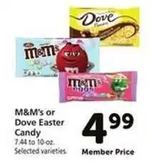 Safeway M&M's or Dove Easter Candy offer