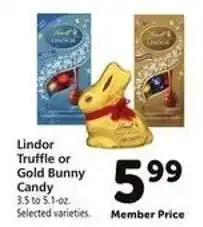 Safeway Lindor Truffle or Gold Bunny Candy offer