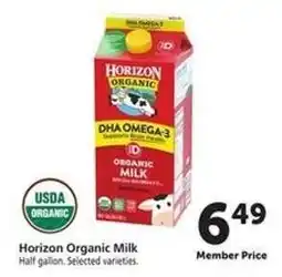 Safeway Horizon Organic Milk offer