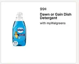 Walgreens Dawn or Gain Dish Detergent offer