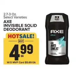 Food Lion AXE Invisible Solid Deodorant offer