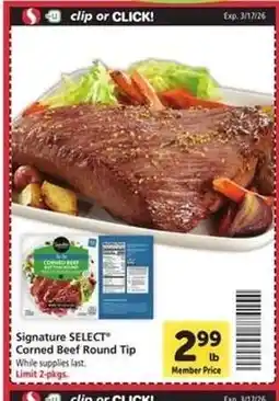 Safeway Signature SELECT Corned Beef Round Tip offer
