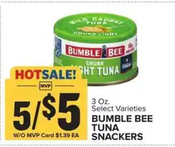 Food Lion Bumble Bee Tuna Snackers offer