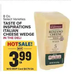 Food Lion Taste of Inspirations Italian Cheese Wedge offer