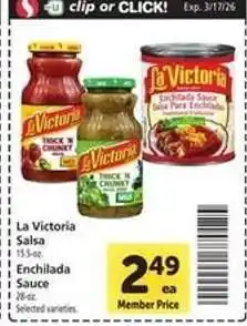 Safeway La Victoria Salsa & Enchilada Sauce offer