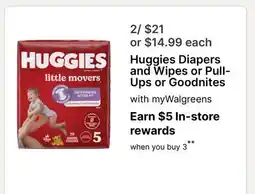 Walgreens Huggies Diapers and Wipes or Pull-Ups or Goodnites offer