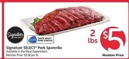 Safeway Signature SELECT Pork Spareribs offer