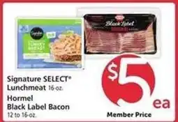 Safeway Signature SELECT Lunchmeat & Hormel Black Label Bacon offer