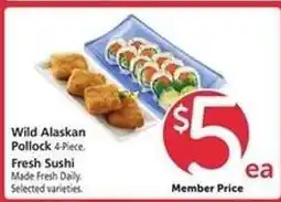 Safeway Wild Alaskan Pollock / Fresh Sushi offer