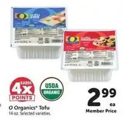 Safeway O Organics Tofu offer