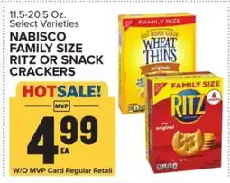 Food Lion Nabisco Family Size Ritz or Snack Crackers offer