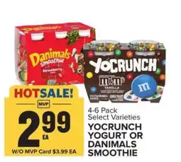 Food Lion YOCRUNCH YOGURT OR DANIMALS SMOOTHIE offer