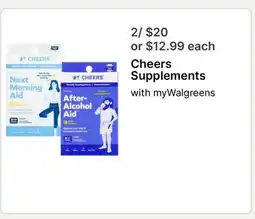 Walgreens Cheers Supplements offer