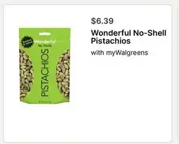 Walgreens Wonderful No-Shell Pistachios offer