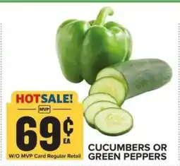 Food Lion Cucumbers or Green Peppers offer
