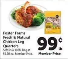 Safeway Foster Farms Fresh & Natural Chicken Leg Quarters offer