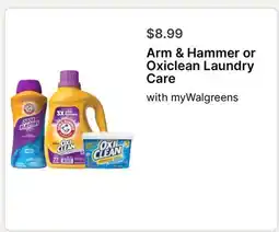 Walgreens Arm & Hammer or Oxiclean Laundry Care offer