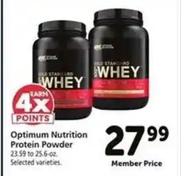Safeway Optimum Nutrition Protein Powder offer