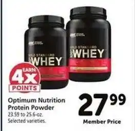 Safeway Optimum Nutrition Protein Powder offer