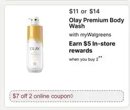 Walgreens Olay Premium Body Wash offer