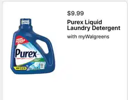 Walgreens Purex Liquid Laundry Detergent offer