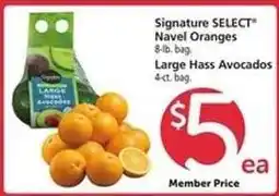 Safeway Signature SELECT Navel Oranges & Large Hass Avocados offer