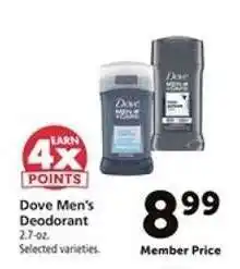 Safeway Dove Men's Deodorant offer