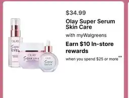 Walgreens Olay Super Serum Skin Care offer