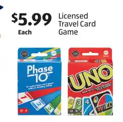 Aldi Licensed Travel Card Game offer