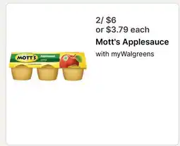 Walgreens Mott's Applesauce offer