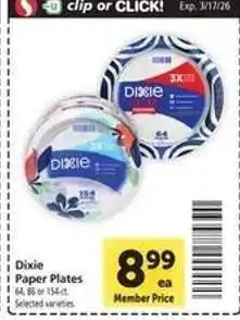 Safeway Dixie Paper Plates offer