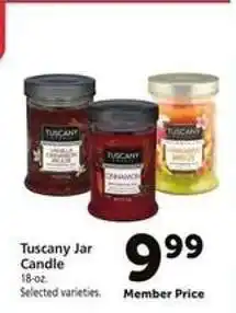 Safeway Tuscany Jar Candle offer
