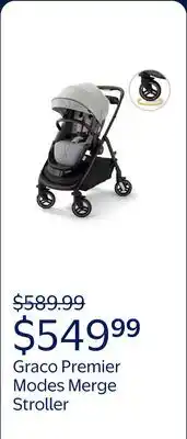 Walmart Graco Premier Modes Merge Stroller, Midtown, Grey offer