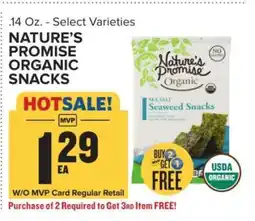 Food Lion Nature's Promise Organic Snacks offer