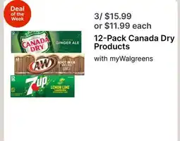 Walgreens 12-Pack Canada Dry Products offer