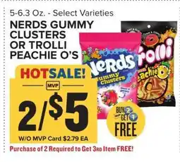 Food Lion Nerds Gummy Clusters or Trolli Peachie O's offer
