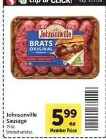 Safeway Johnsonville Sausage offer