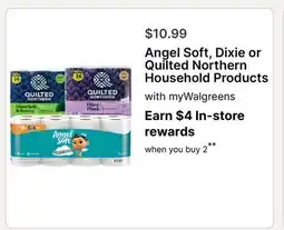 Walgreens Angel Soft, Dixie or Quilted Northern Household Products offer