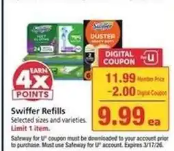 Safeway Swiffer Refills offer