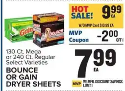 Food Lion BOUNCE OR GAIN DRYER SHEETS offer