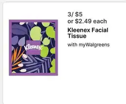 Walgreens Kleenex Facial Tissue offer