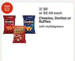 Walgreens Cheetos, Doritos or Ruffles offer