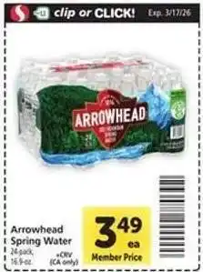 Safeway Arrowhead Spring Water offer