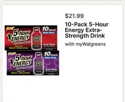 Walgreens 10-Pack 5-Hour Energy Extra- Strength Drink offer
