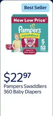 Walmart Pampers Swaddlers 360 Baby Diapers offer