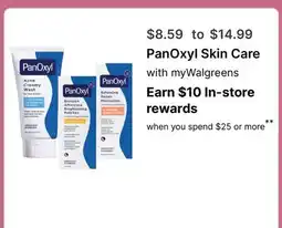 Walgreens PanOxyl Skin Care with myWalgreens offer