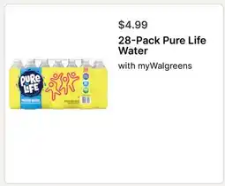 Walgreens 28-Pack Pure Life Water offer