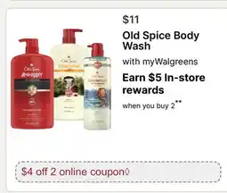 Walgreens Old Spice Body Wash offer